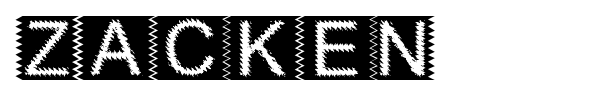 Zacken font preview